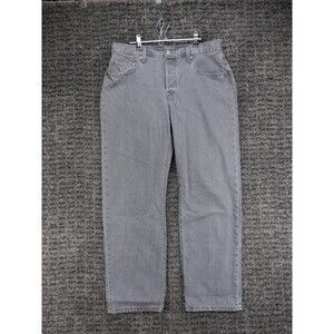 Levis Premium 501 Jeans Womens 30x30 Actual 31x29 Gray Straight Leg Cotton Denim